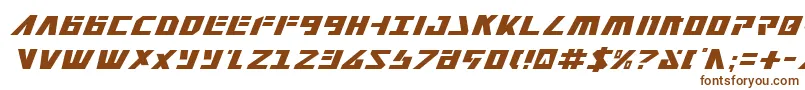 フォントFalconheadItalic – 白い背景に茶色のフォント