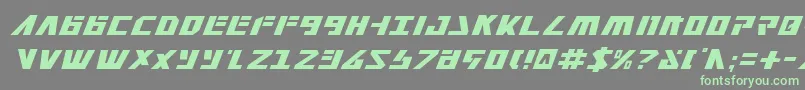 FalconheadItalic-Schriftart – Grüne Schriften auf grauem Hintergrund