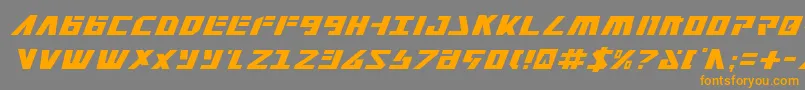 FalconheadItalic-fontti – oranssit fontit harmaalla taustalla