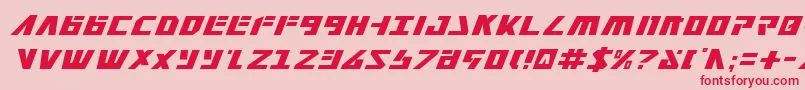 Fonte FalconheadItalic – fontes vermelhas em um fundo rosa
