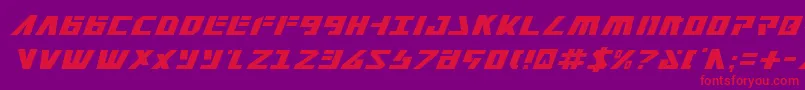 FalconheadItalic Font – Red Fonts on Purple Background