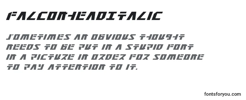 FalconheadItalic Font