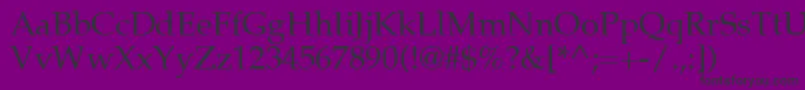 Czcionka Lymphatic – czarne czcionki na fioletowym tle