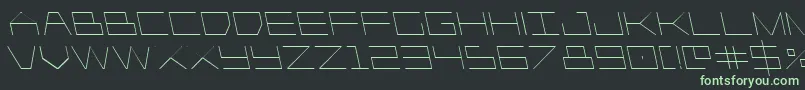 Player1upleft-fontti – vihreät fontit mustalla taustalla