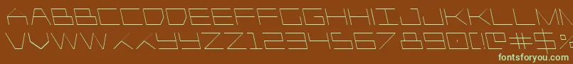 Czcionka Player1upleft – zielone czcionki na brązowym tle