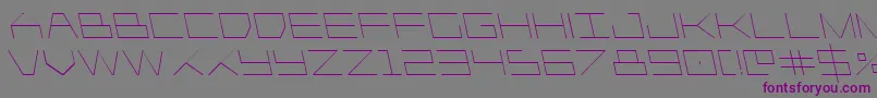 Player1upleft-fontti – violetit fontit harmaalla taustalla