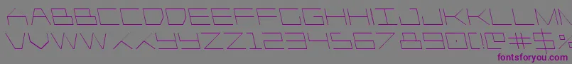 Czcionka Player1upleft – fioletowe czcionki na szarym tle