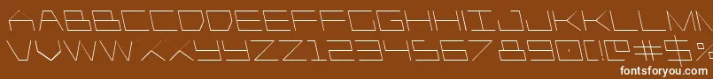 Czcionka Player1upleft – białe czcionki na brązowym tle
