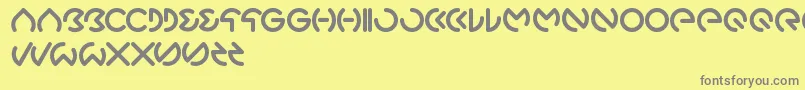Gabrielle-Schriftart – Graue Schriften auf gelbem Hintergrund