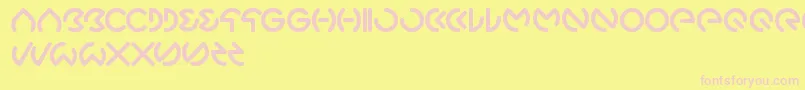 Gabrielle Font – Pink Fonts on Yellow Background