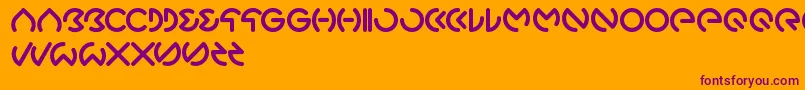 Gabrielle Font – Purple Fonts on Orange Background