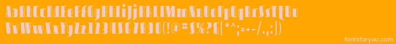 AvondaleCond Font – Pink Fonts on Orange Background