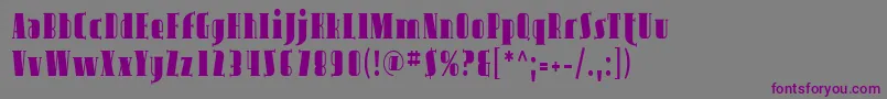 AvondaleCond-fontti – violetit fontit harmaalla taustalla