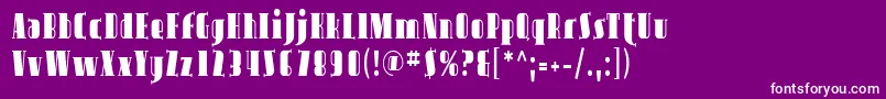 AvondaleCond Font – White Fonts on Purple Background