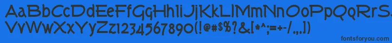 TorkBold Font – Black Fonts on Blue Background