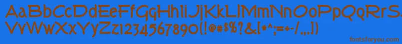 TorkBold Font – Brown Fonts on Blue Background