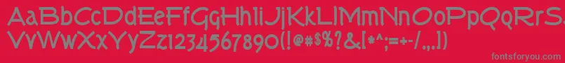 TorkBold Font – Gray Fonts on Red Background