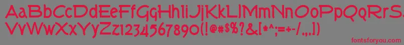 TorkBold Font – Red Fonts on Gray Background