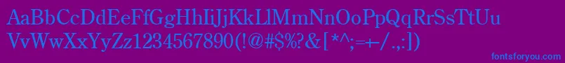 CenturyRetrospectiveLightSsiLight Font – Blue Fonts on Purple Background