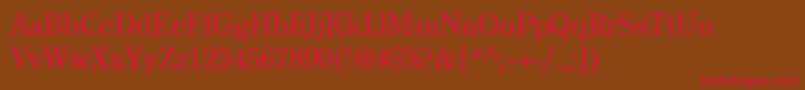CenturyRetrospectiveLightSsiLight Font – Red Fonts on Brown Background