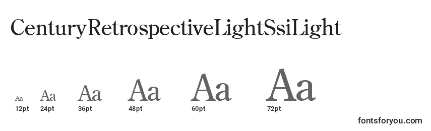 Größen der Schriftart CenturyRetrospectiveLightSsiLight