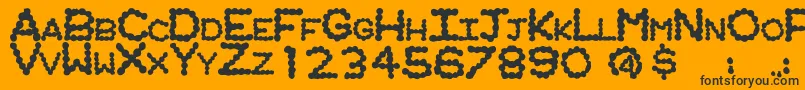 RingwormRegular Font – Black Fonts on Orange Background