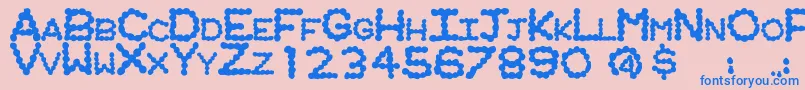 RingwormRegular Font – Blue Fonts on Pink Background