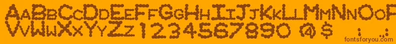 RingwormRegular Font – Brown Fonts on Orange Background