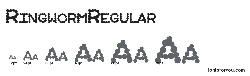 Размеры шрифта RingwormRegular