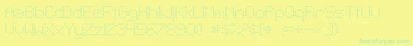Sftelegraphiclight ffy Font – Green Fonts on Yellow Background