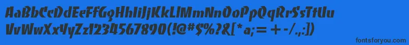 BancoItcHeavy Font – Black Fonts on Blue Background