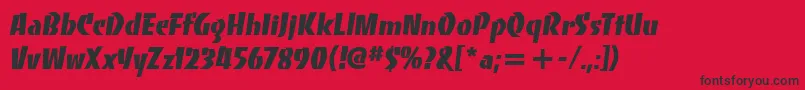 BancoItcHeavy Font – Black Fonts on Red Background