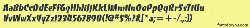 BancoItcHeavy Font – Black Fonts on Yellow Background