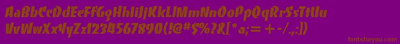 BancoItcHeavy Font – Brown Fonts on Purple Background