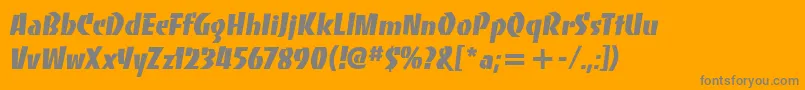 BancoItcHeavy Font – Gray Fonts on Orange Background