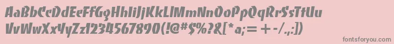 BancoItcHeavy Font – Gray Fonts on Pink Background