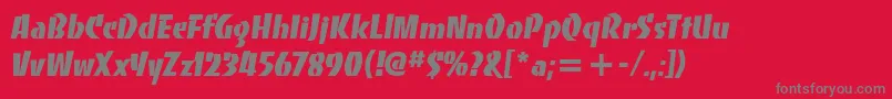 BancoItcHeavy Font – Gray Fonts on Red Background