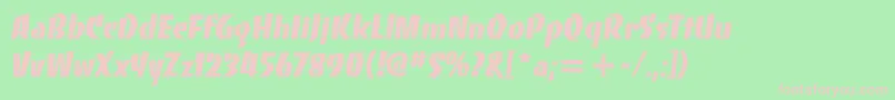 BancoItcHeavy Font – Pink Fonts on Green Background