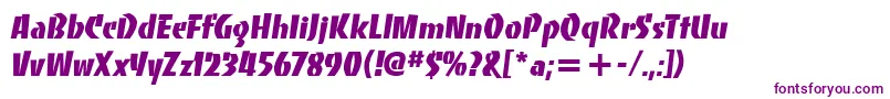 BancoItcHeavy Font – Purple Fonts on White Background