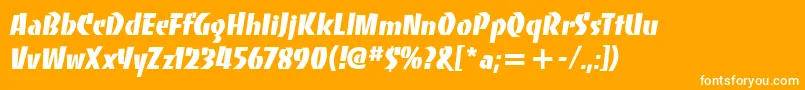 BancoItcHeavy Font – White Fonts on Orange Background