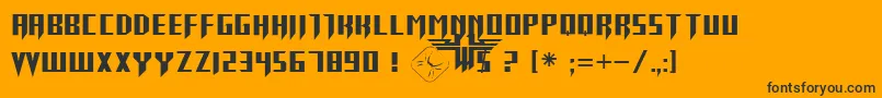 Return Font – Black Fonts on Orange Background