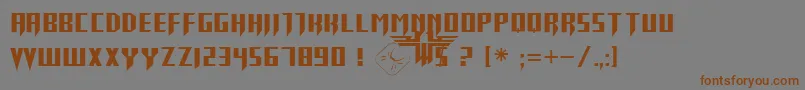 Return Font – Brown Fonts on Gray Background