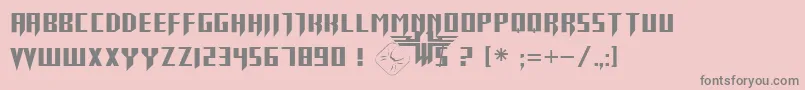 Return Font – Gray Fonts on Pink Background