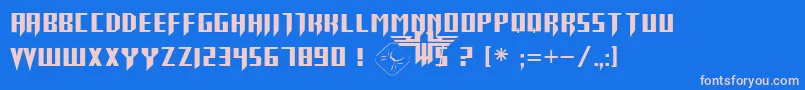 Return Font – Pink Fonts on Blue Background