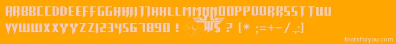 Return Font – Pink Fonts on Orange Background