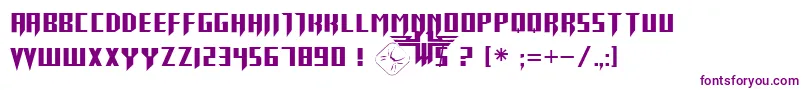 Return Font – Purple Fonts on White Background