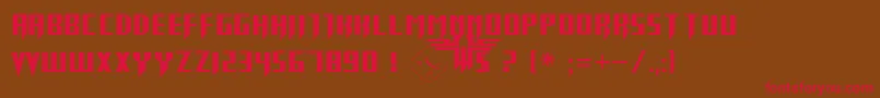 Return Font – Red Fonts on Brown Background