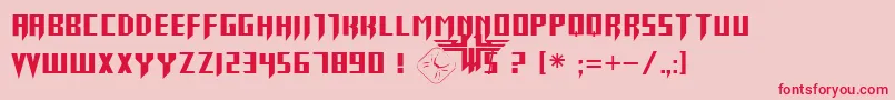 Return Font – Red Fonts on Pink Background
