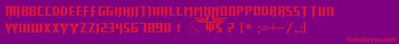フォントReturn – 紫の背景に赤い文字
