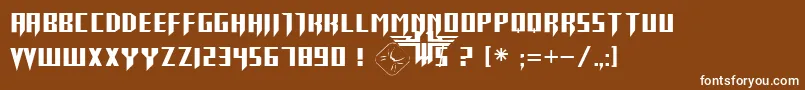 Return Font – White Fonts on Brown Background